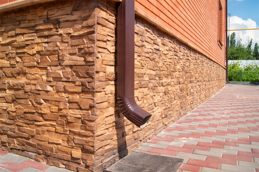 искусственный камень, облицовочная плита, оформление, отделка, фасад, коттедж, усадьба, дом