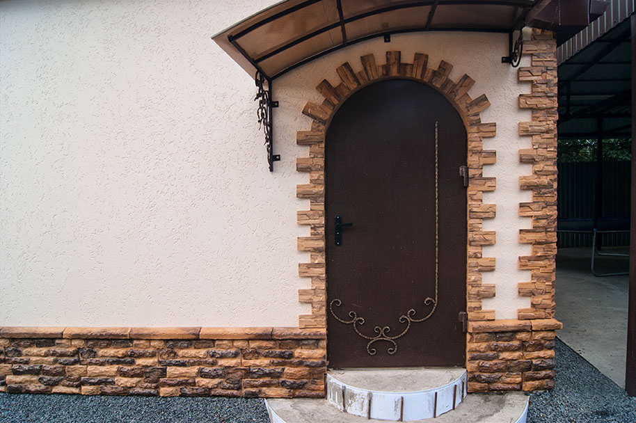 искусственный камень, облицовочная плита, оформление, отделка, фасад, коттедж, усадьба, дом