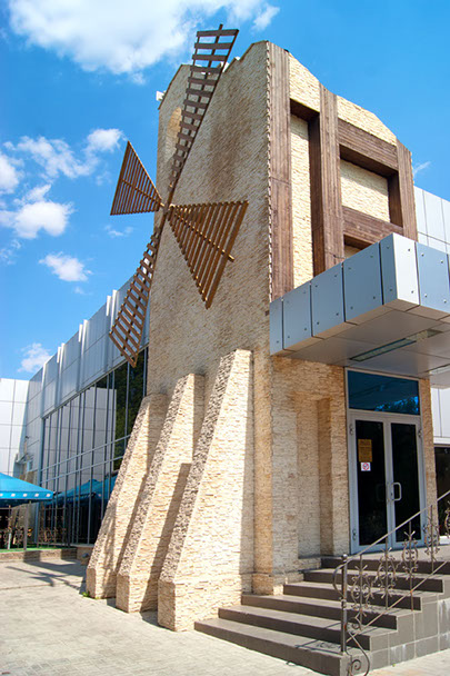 искусственный камень, облицовочная плита, оформление ресторана, отделка, фасад