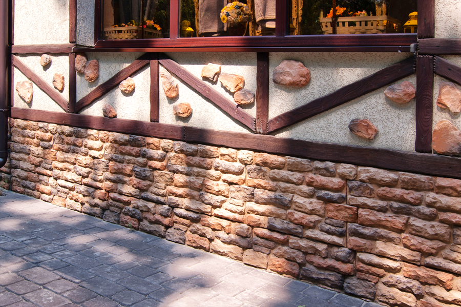 Искусственный камень, облицовочные плиты, оформление кафе